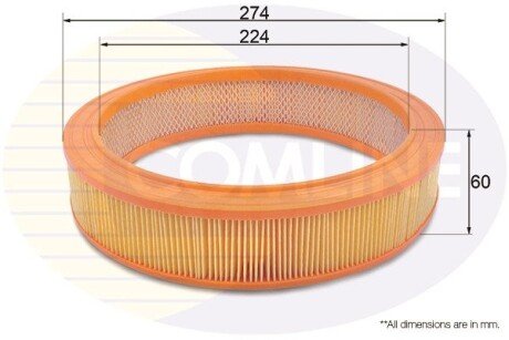 - Фільтр повітря (аналогWA6383) COMLINE EAF013