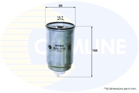 - Фільтр палива (аналогWF8052/KC90) COMLINE EFF022