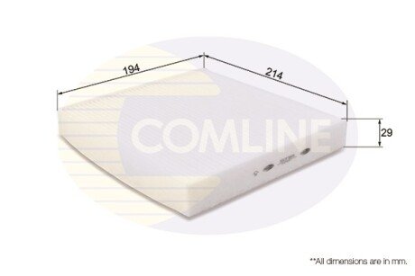 - Фільтр салону (аналогWP9290/LA395) COMLINE EKF185