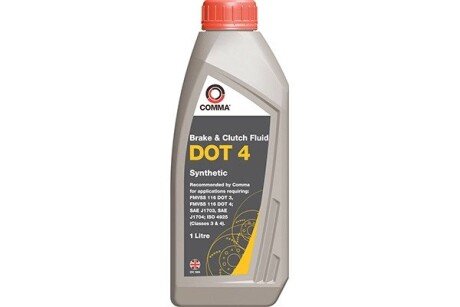 BRAKE & CLUTCH FLUID DOT 4-1Lx6 COMMA BF41L