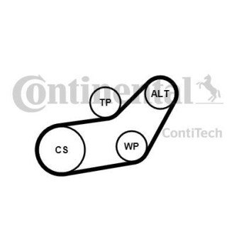 Комплект ГРМ CONTINENTAL Contitech 6PK1045K1