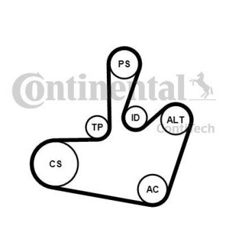 Комплект (ремінь+ролики) CONTINENTAL Contitech 6PK1548K1