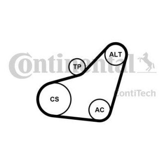 Комплект (ремінь+ролики) CONTINENTAL Contitech 6PK800K1