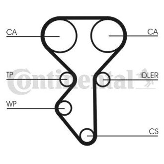 Комплект (ремінь+ролик+помпа) Contitech CT 1137 WP1