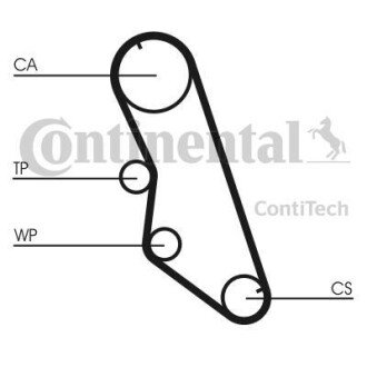 Комплект ремня грм + Помпа CONTINENTAL Contitech CT754WP1