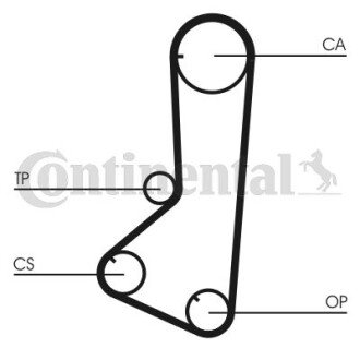 Комплект ремня грм CONTINENTAL Contitech CT801K1 (фото 1)