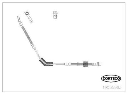 Шланг гальмівний Range Rover III "RR "05-12 CORTECO 19035963