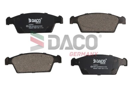 Колодки гальмівні перед. DAEWOO TICO 95-00 Daco DACO Germany 325001