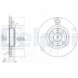 Гальмівний диск Delphi BG2407