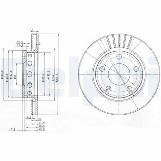 Гальмівний диск Delphi BG3785