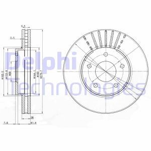 Гальмівний диск Delphi BG3816