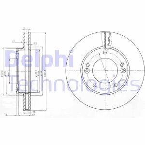 Гальмівний диск Delphi BG3858