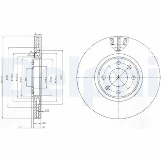 Гальмівний диск Delphi BG4002