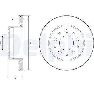 Гальмівний диск Delphi BG4796C