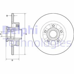 Гальмівний диск з підшипником Delphi BG9190RSC