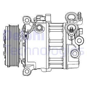 Компресор кондиціонера DL Delphi CS20512