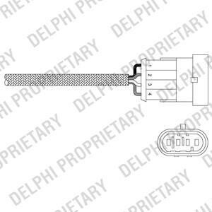 Лямбда-зонд ALPHAROMEO/FIAT/LANCIA 147/146/Spider/Doblo/Panda/Stilo/Lybra "1,6-2,0L "00>> Delphi ES2034412B1