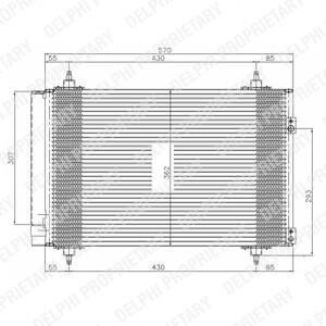 Конденсатор кондицiонера CITROEN/PEUGEOT Berlingo/Jumper/308/Expert/Partner "1,4-2,0 "02>> Delphi TSP0225548