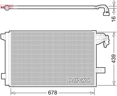 Радiатор кондицiонера DENSO DCN32063