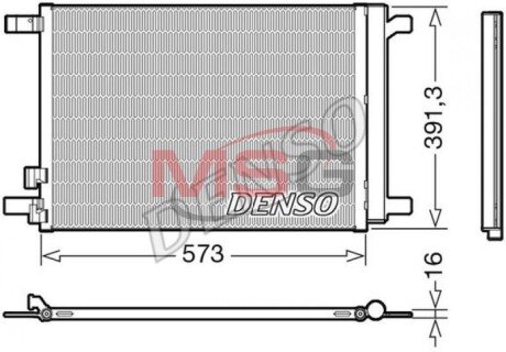 Конденсер кондиціонера DS DENSO DCN32066 (фото 1)