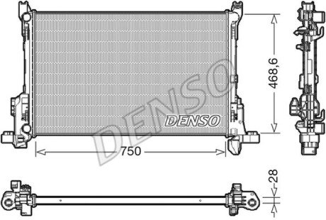 Радіатор охолоджування DS DENSO DRM09175