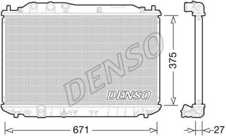 Радіатор HONDA Civic "1,8 "05-12 DENSO DRM40029