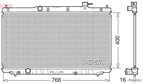 Радіатор охолоджування DENSO DRM40038