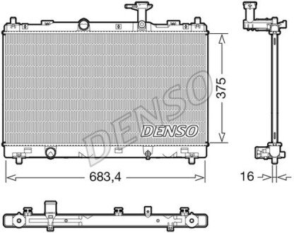 Радіатор охолоджування DS DENSO DRM47038