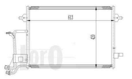 Радіатор кондиціонера A6/Octavia 1.8 I 01- LORO DEPO 003-016-0009