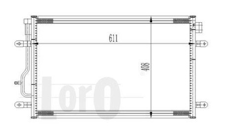 Радіатор кондиціонера A4/A6 Allroad 1.6-4.2 00-09 LORO DEPO 003-016-0012