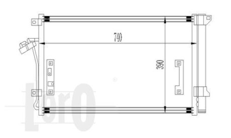 Радіатор кондиціонера Q7/Cayenne/Touareg 2.5D-3.0d/3.2-6.0 02-15 LORO DEPO 003-016-0020