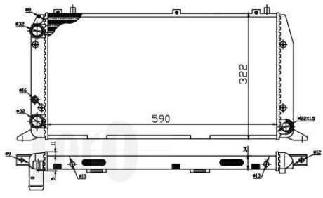 Радіатор охолодження двигуна AUDI80/901/6 86-94 LORO DEPO 003-017-0010