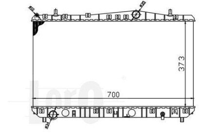 Радіатор охолодження двигуна NUBIRA/LACETTI MT 1.6-1.8 03- LORO DEPO 007-017-0001 (фото 1)