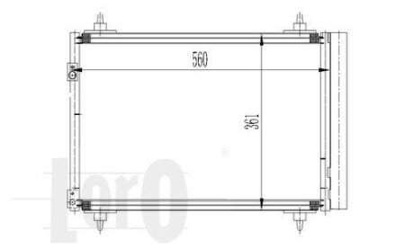 Радіатор кондиціонера Berlingo/Partner 1.6HDI 08- LORO DEPO 009-016-0016 (фото 1)