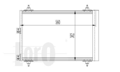 Радіатор кондиціонера Berlingo/Partner 1.6HDI 05- LORO DEPO 009-016-0017