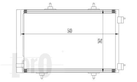 Радіатор кондиціонера Citroen C2/C3/Peugeot 206/207 1.1-1.6D 02- LORO DEPO 009-016-0020 (фото 1)