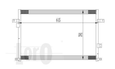 Радіатор кондиціонера Lacetti/Nubira 03- LORO DEPO 011-016-0003