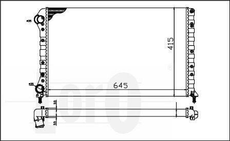 Радіатор води Doblo 1.9D/1.4i/1.6i 01- -AC (700x306x26) LORO DEPO 016-017-0019 (фото 1)