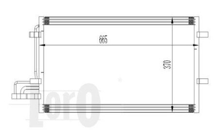 Конденсатор кондиціонера FOCUS C-MAX/FOCUS II 1.6i/1.4 i 16V 03- LORO DEPO 017-016-0015