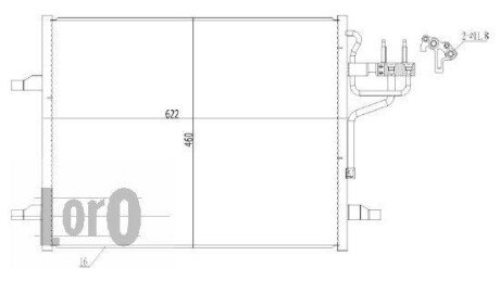 Радіатор кондиціонера KUGA (CBV) (08-) 2.0 TDCi LORO DEPO 017-016-0027 (фото 1)