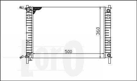 Радіатор води FIESTA 1.3i/1.4TDCi 02-05 MT +/-AC LORO DEPO 017-017-0017