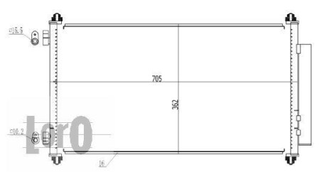 Радіатор кондиціонера CR-V 2.0/2.2D/2.4 06- LORO DEPO 018-016-0019 (фото 1)