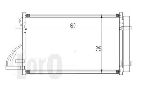 Радіатор кондиціонера HYUNDAI i30 1.6 07-11 LORO DEPO 019-016-0009