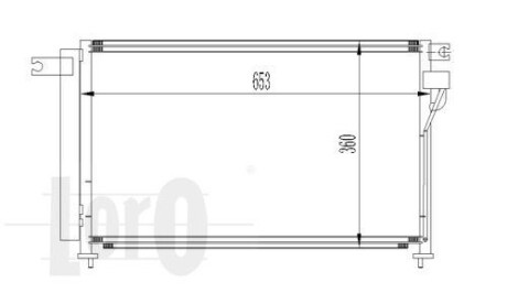 Радіатор кондиціонера Rio 1.4/1.6 05-11 LORO DEPO 024-016-0008