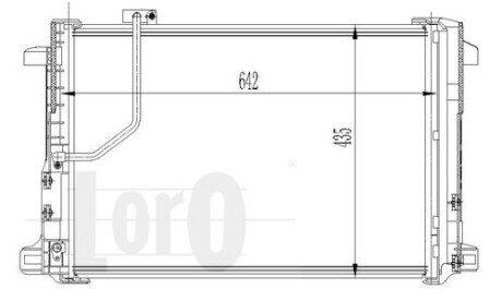 Радіатор кондиціонера MB W212/X218/W204/X204 1.6-6.2 07- LORO DEPO 033-016-0013