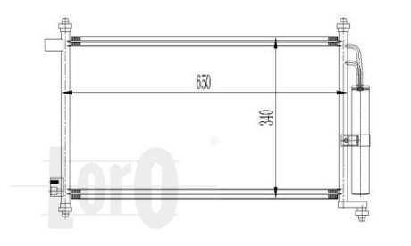 Радіатор кондиціонера MICRA 12/14 AT 03-04 LORO DEPO 035-016-0023