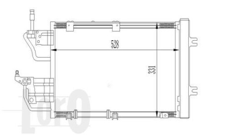 Радіатор кондиціонера Astra H 1.3/1.7/1.9 CDTI 05- LORO DEPO 037-016-0035