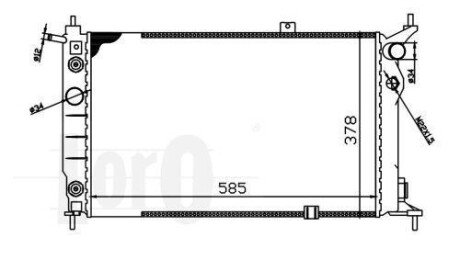 Радіатор охолодження двигуна ASTRA F 1.4 (AC+) 91- LORO DEPO 037-017-0007