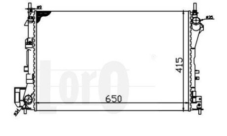 Радіатор охолодження двигуна CROMA/SIGNUM/VECTRA C 1.8 i 16V/2.0 16V DT (AC+/-) 02- LORO DEPO 037-017-0026