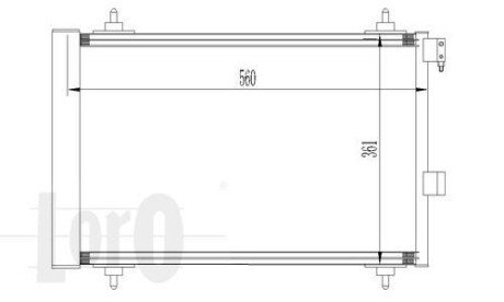 Радіатор кондиціонера Citroen C5 II/III/C6/Peugeot 407 1.6-3.0D 04- LORO DEPO 038-016-0015